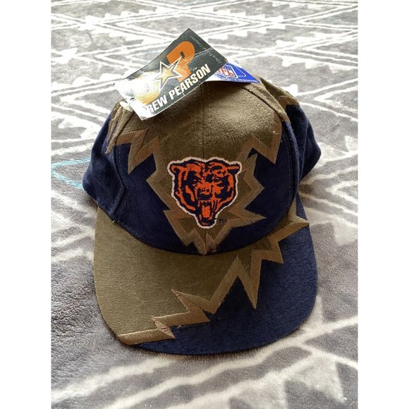 NWT Chicago Bears Drew Pearson Shockwave Vtg 90s Strapback...